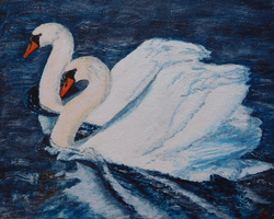 Painting: Two Swans